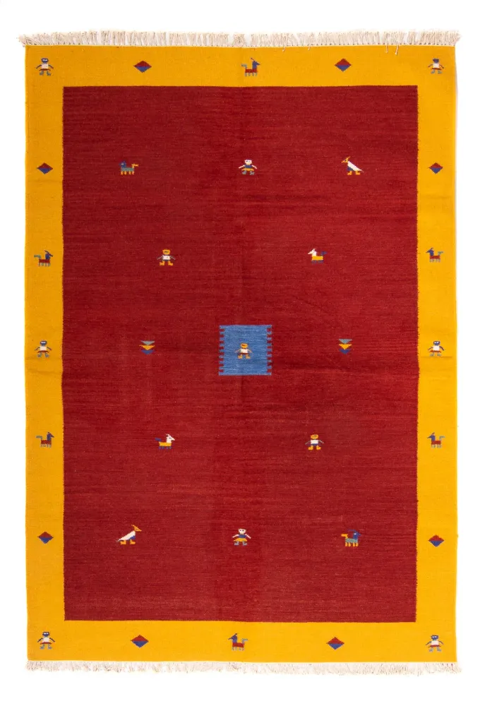 Kelim teppe - Trendy - 240 x 170 cm - mørk rød