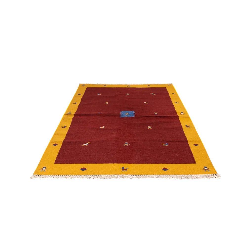 Kelim teppe - Trendy - 240 x 170 cm - mørk rød