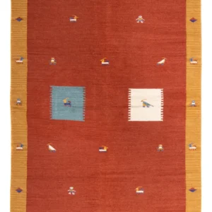 Kelim teppe - Trendy - 240 x 170 cm - mørk rød