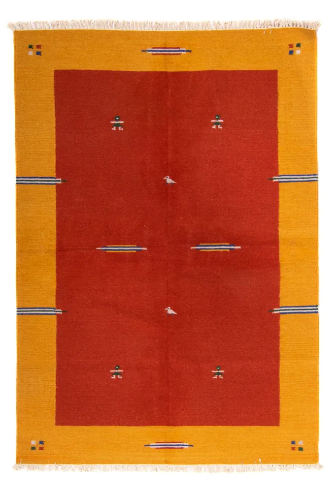 Kelim teppe - Trendy - 240 x 170 cm - mørk rød