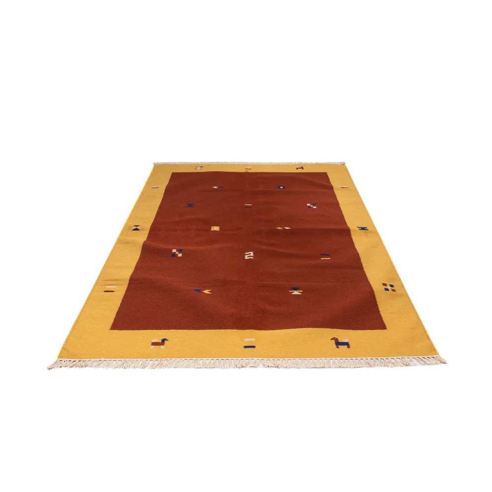 Kelim teppe - Trendy - 240 x 170 cm - mørk rød