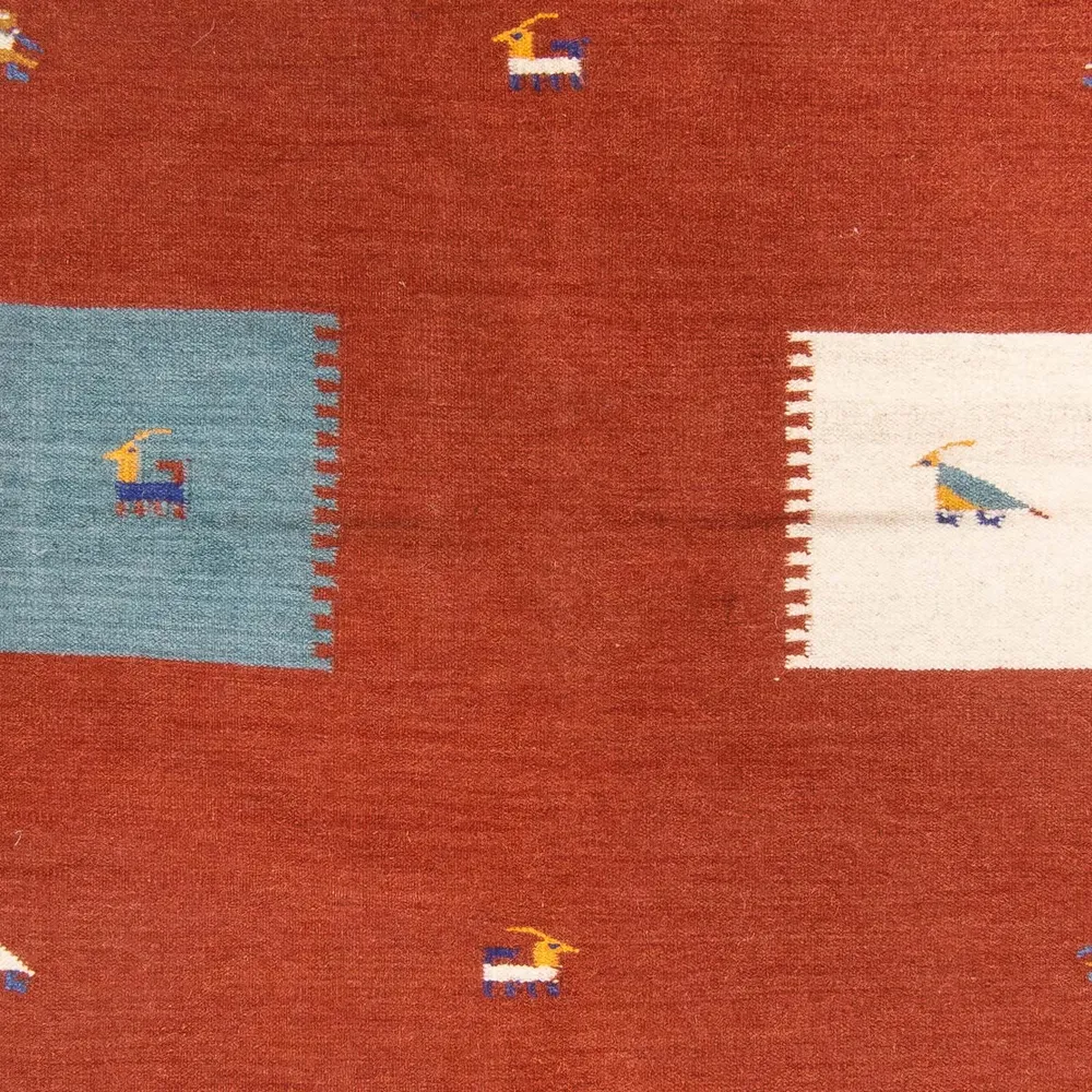 Kelim teppe - Trendy - 240 x 170 cm - mørk rød