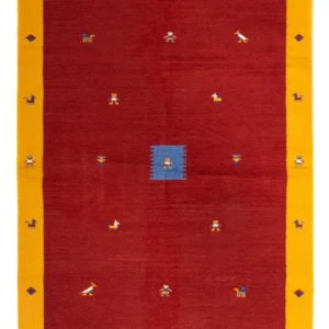 Kelim teppe - Trendy - 240 x 170 cm - mørk rød
