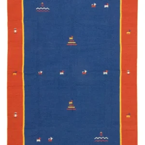 Kelim teppe - Trendy - 300 x 200 cm - blå