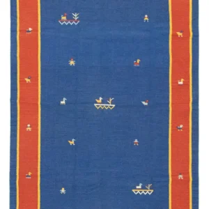 Kelim teppe - Trendy - 300 x 200 cm - blå