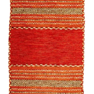 Kelim teppe - Trendy - 90 x 60 cm - rød