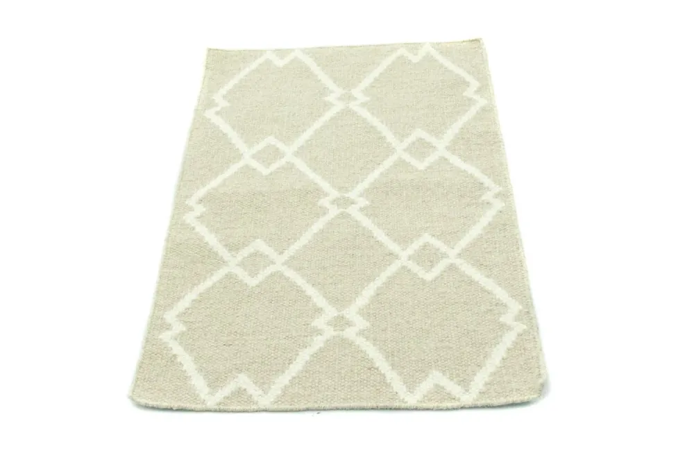 Kelim teppe - Trendy - 90 x 60 cm - beige