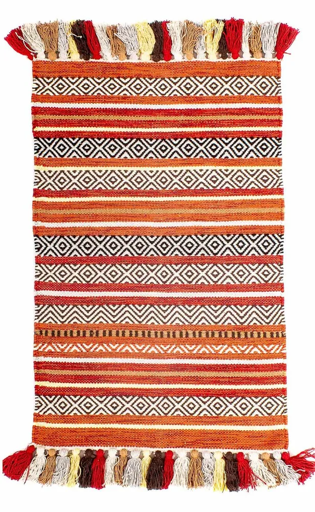 Kelim teppe - Trendy - 94 x 58 cm - flerfarget