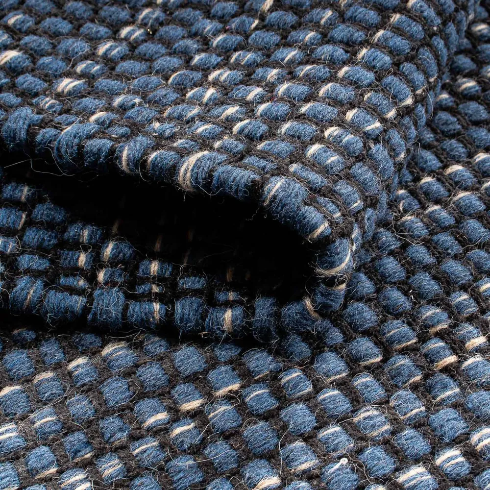 Kelim teppe - Trendy - 88 x 62 cm - mørkeblå