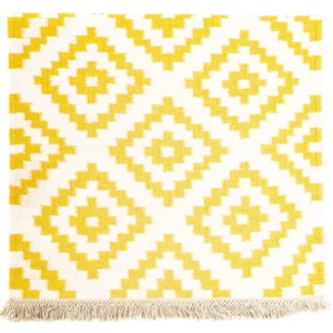 Kelim teppe - Trendy square - 80 x 72 cm - beige