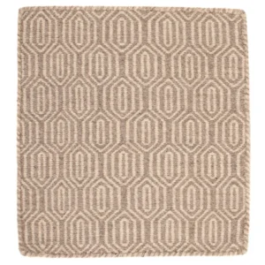 Kelim teppe - Trendy square - 46 x 45 cm - lysebrun