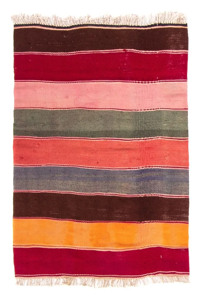 Kelimteppe - Gammelt - 100 x 70 cm - flerfarget