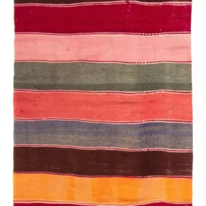 Kelimteppe - Gammelt - 100 x 70 cm - flerfarget