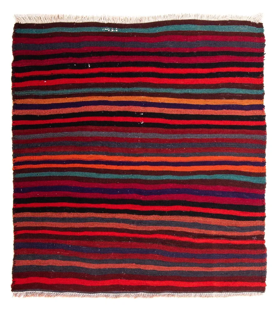 Kelimteppe - Gammelt - 105 x 90 cm - flerfarget