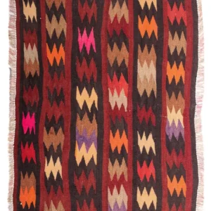 Kelimteppe - Gammelt - 110 x 70 cm - flerfarget