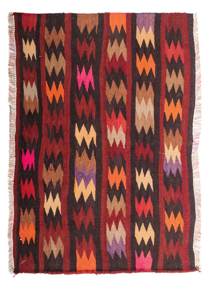 Kelimteppe - Gammelt - 110 x 70 cm - flerfarget