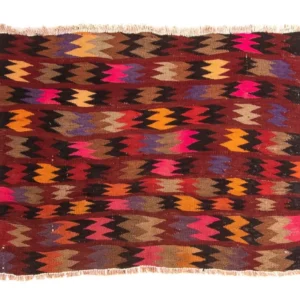 Kelimteppe - Gammelt - 115 x 75 cm - flerfarget