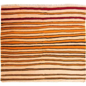 Kelimteppe - Gammelt - 145 x 130 cm - flerfarget