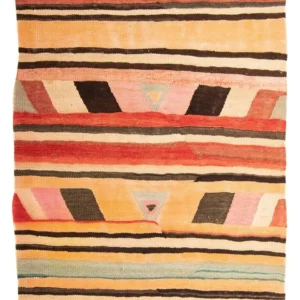 Kelimteppe - Gammelt - 150 x 116 cm - flerfarget