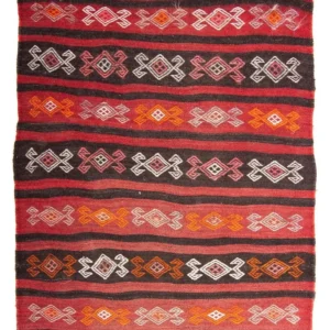 Kelimteppe - Gammelt - 160 x 115 cm - flerfarget