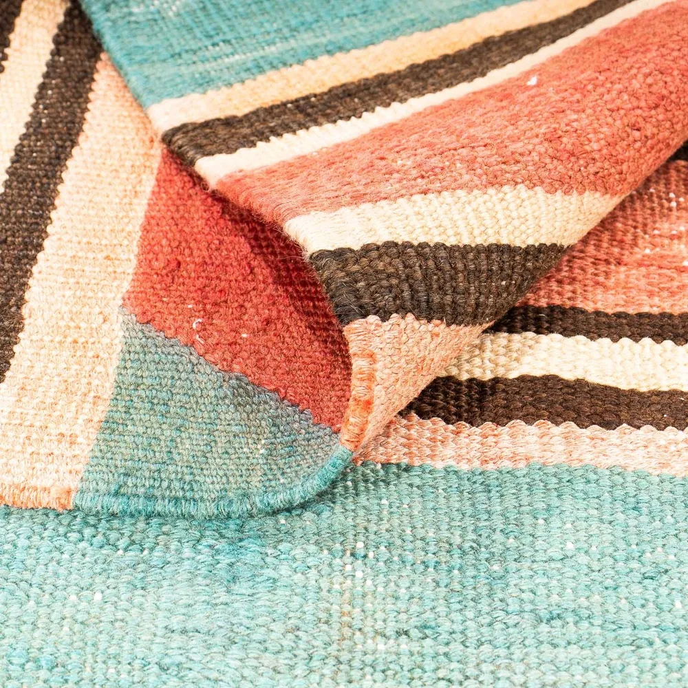 Kelimteppe - Gammelt - 160 x 120 cm - flerfarget