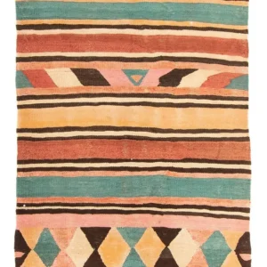Kelimteppe - Gammelt - 160 x 120 cm - flerfarget