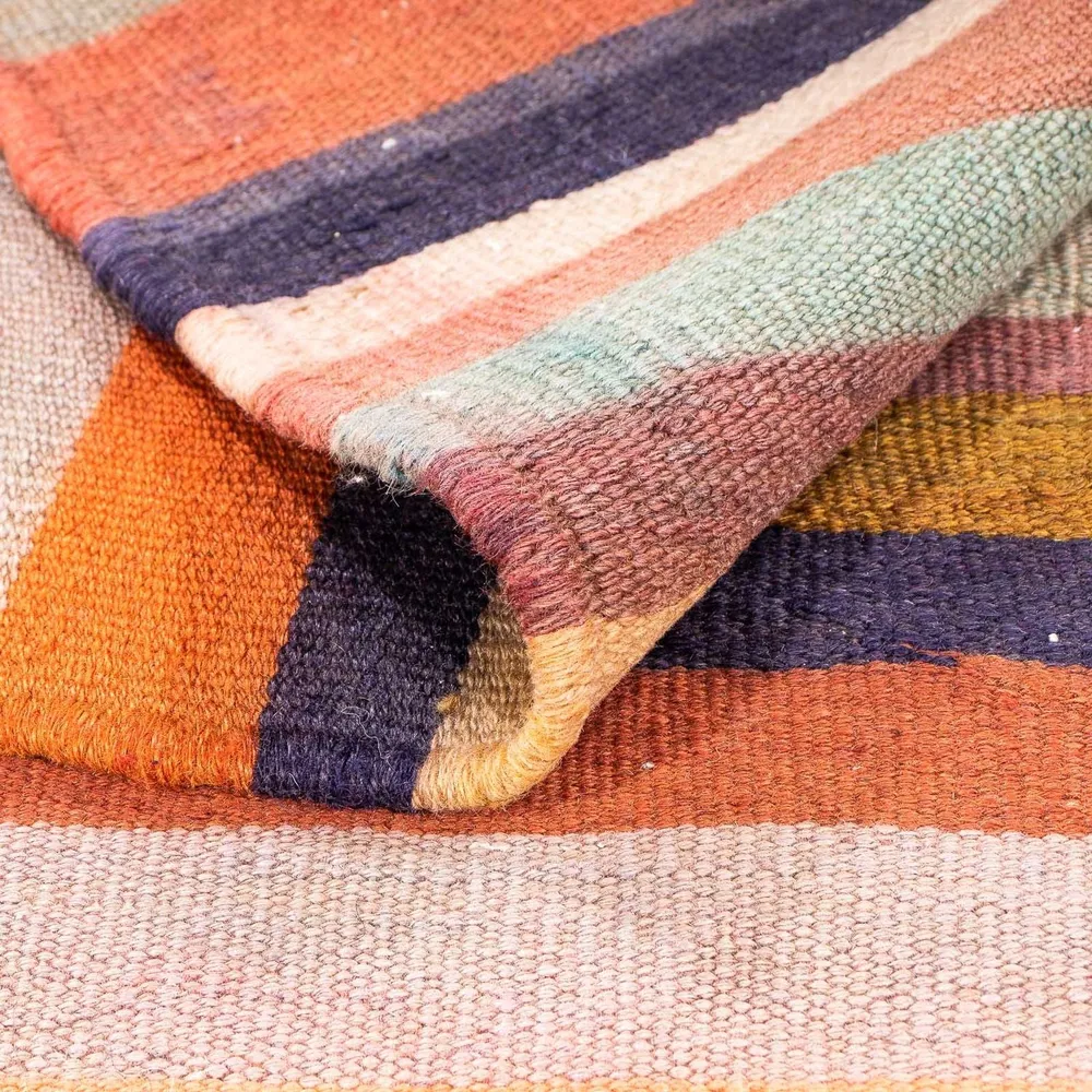 Kelimteppe - Gammelt - 170 x 140 cm - flerfarget