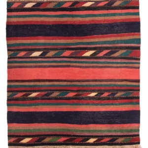 Kelimteppe - Gammelt - 170 x 160 cm - flerfarget