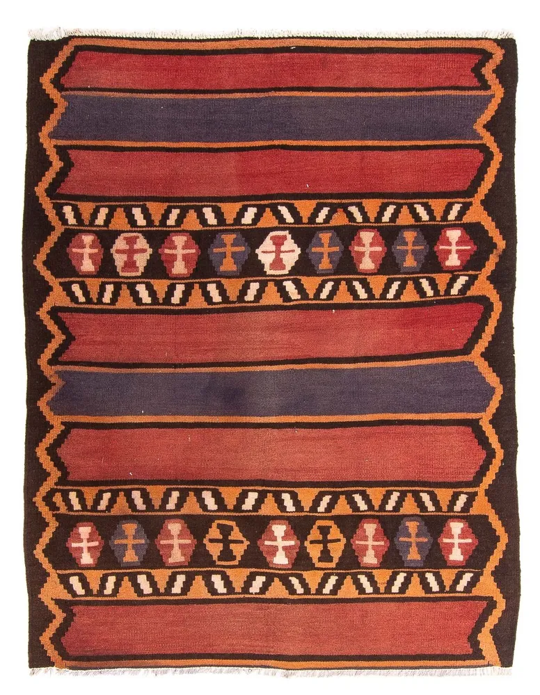 Kelimteppe - Gammelt - 180 x 140 cm - flerfarget