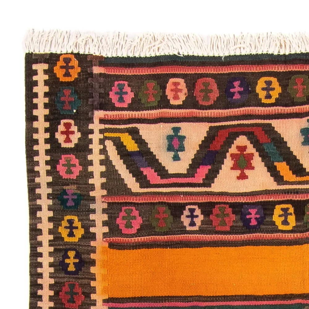 Kelimteppe - Gammelt - 190 x 130 cm - flerfarget