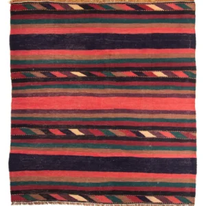Kelimteppe - Gammelt - 195 x 160 cm - flerfarget