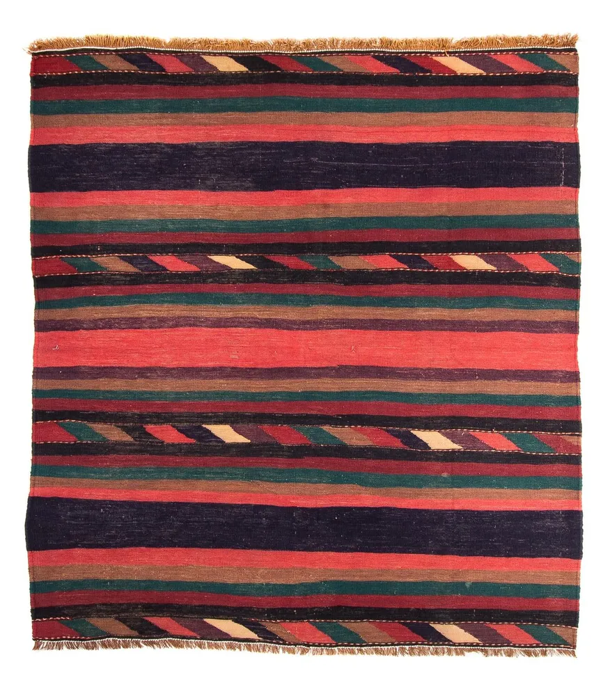 Kelimteppe - Gammelt - 195 x 160 cm - flerfarget