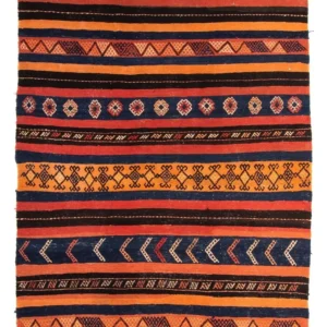 Kelimteppe - Gammelt - 200 x 150 cm - flerfarget