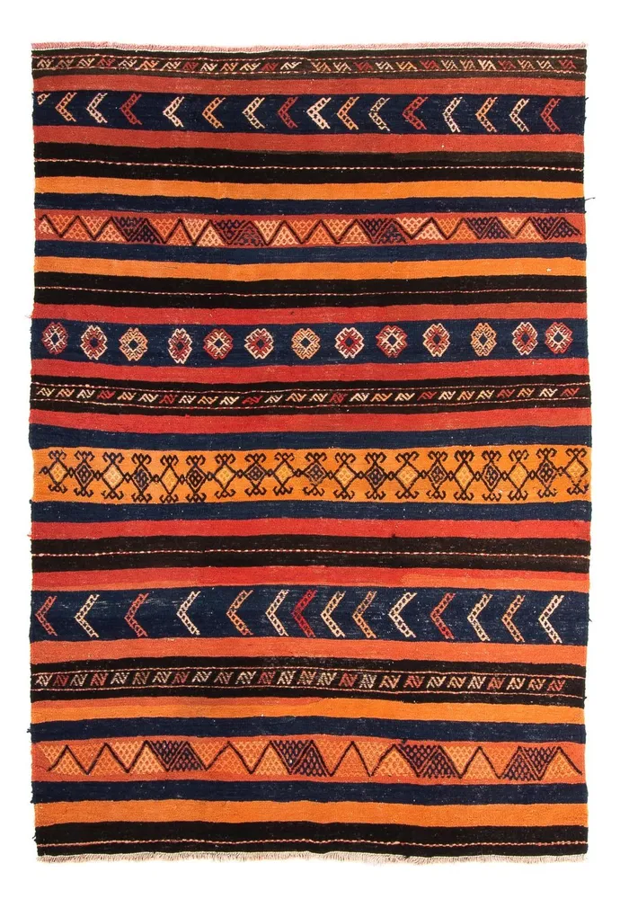 Kelimteppe - Gammelt - 200 x 150 cm - flerfarget