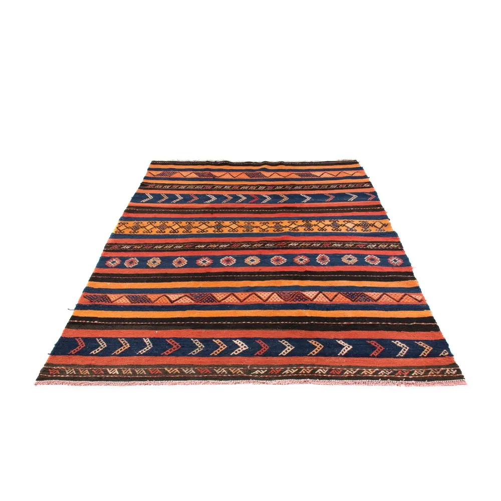 Kelimteppe - Gammelt - 200 x 150 cm - flerfarget