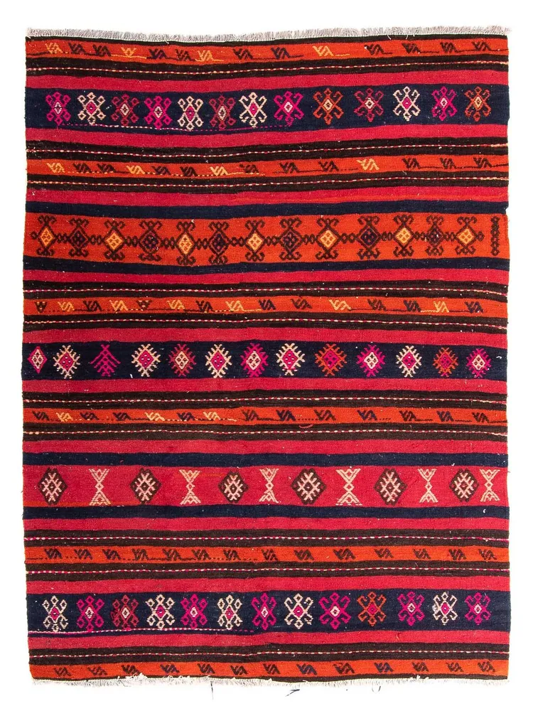 Kelimteppe - Gammelt - 200 x 160 cm - flerfarget