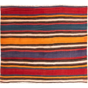 Kelimteppe - Gammelt - 200 x 165 cm - flerfarget