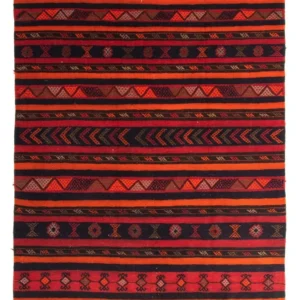 Kelimteppe - Gammelt - 200 x 170 cm - flerfarget