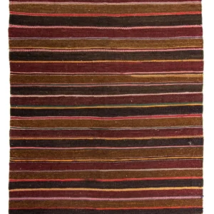 Kelimteppe - Gammelt - 205 x 170 cm - flerfarget