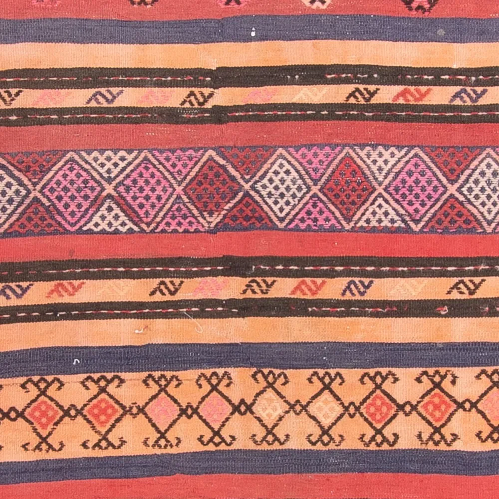 Kelimteppe - Gammelt - 210 x 150 cm - flerfarget