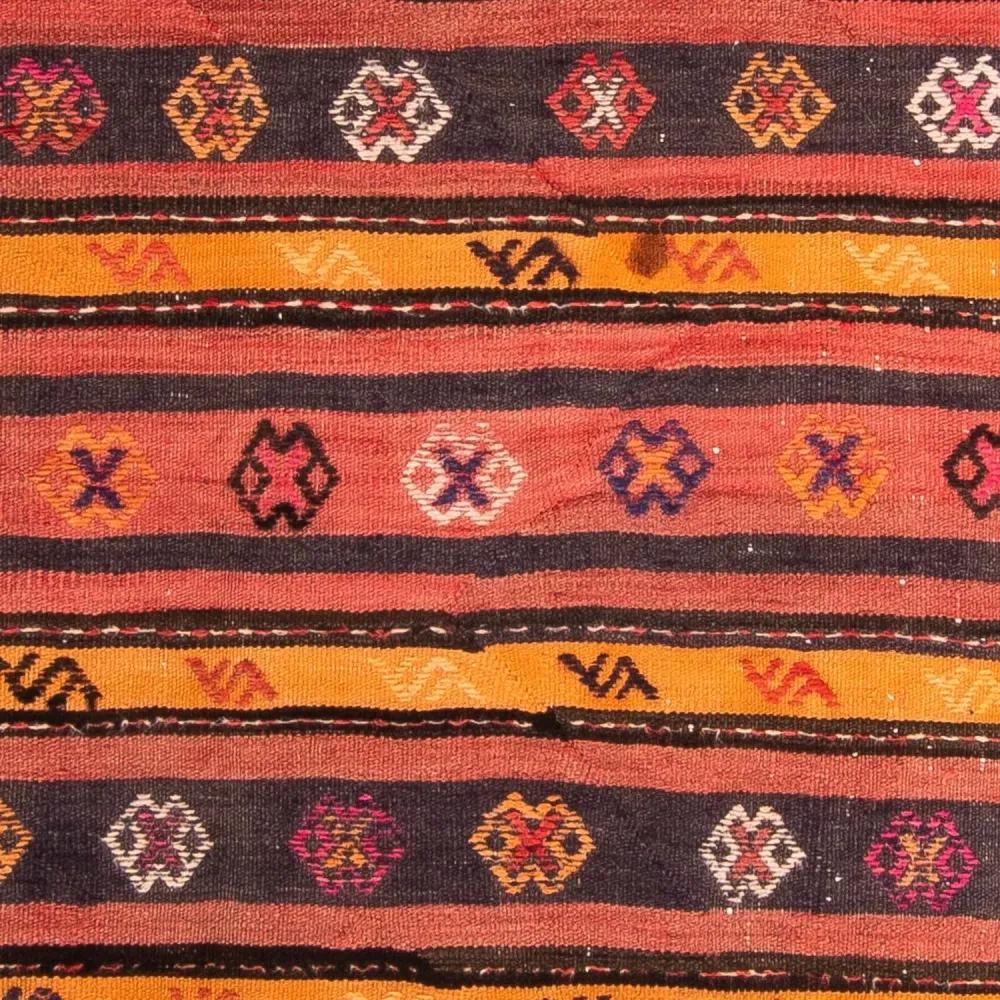 Kelimteppe - Gammelt - 210 x 150 cm - flerfarget