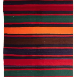 Kelimteppe - Gammelt - 210 x 175 cm - flerfarget