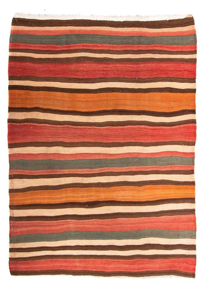 Kelimteppe - Gammelt - 215 x 170 cm - flerfarget