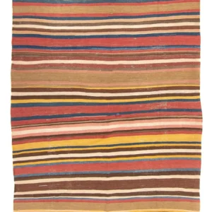 Kelimteppe - Gammelt - 215 x 172 cm - flerfarget