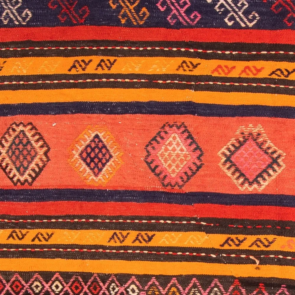Kelimteppe - Gammelt - 220 x 150 cm - flerfarget