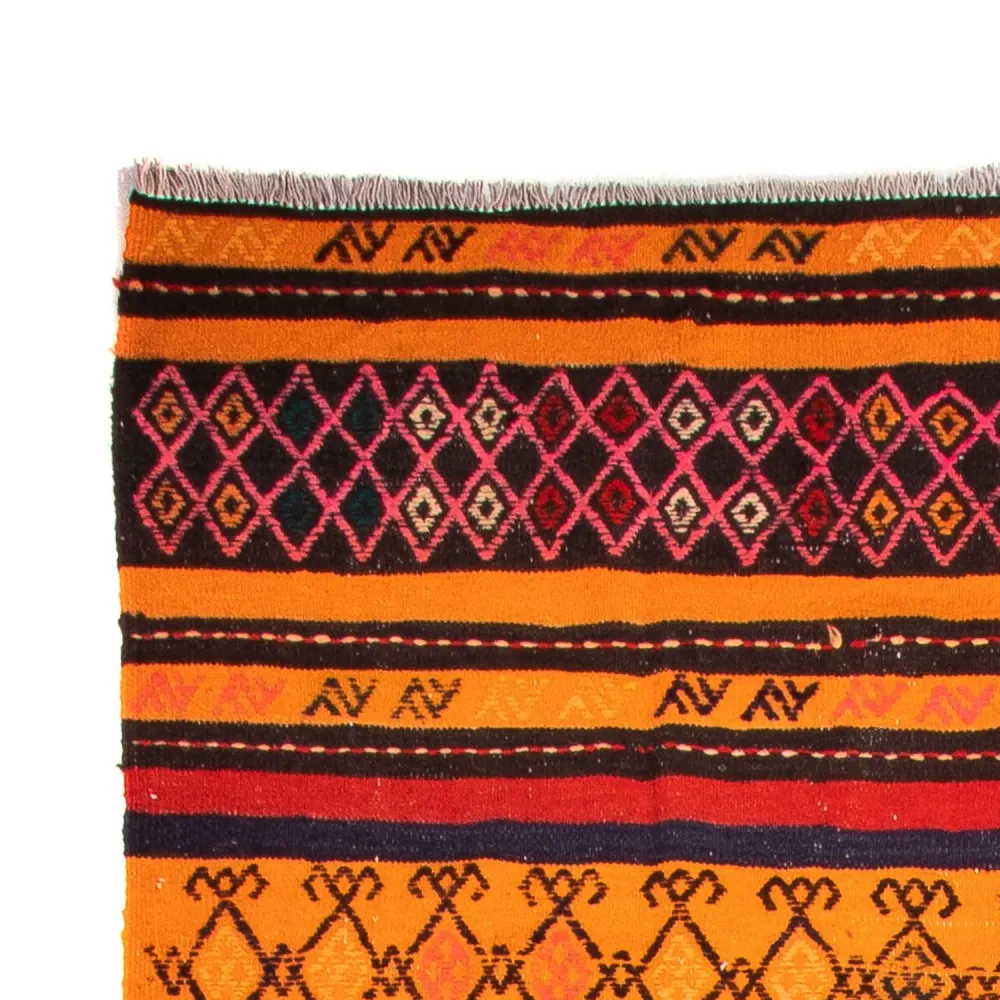 Kelimteppe - Gammelt - 220 x 150 cm - flerfarget