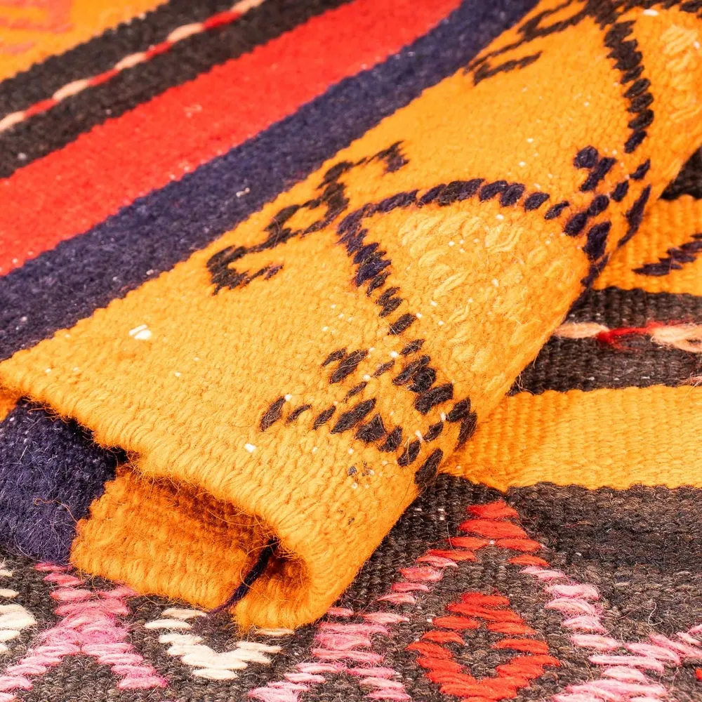 Kelimteppe - Gammelt - 220 x 150 cm - flerfarget