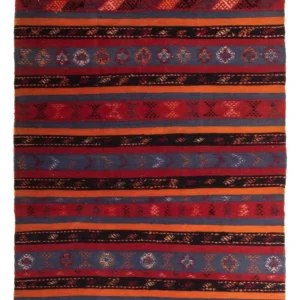 Kelimteppe - Gammelt - 220 x 160 cm - flerfarget