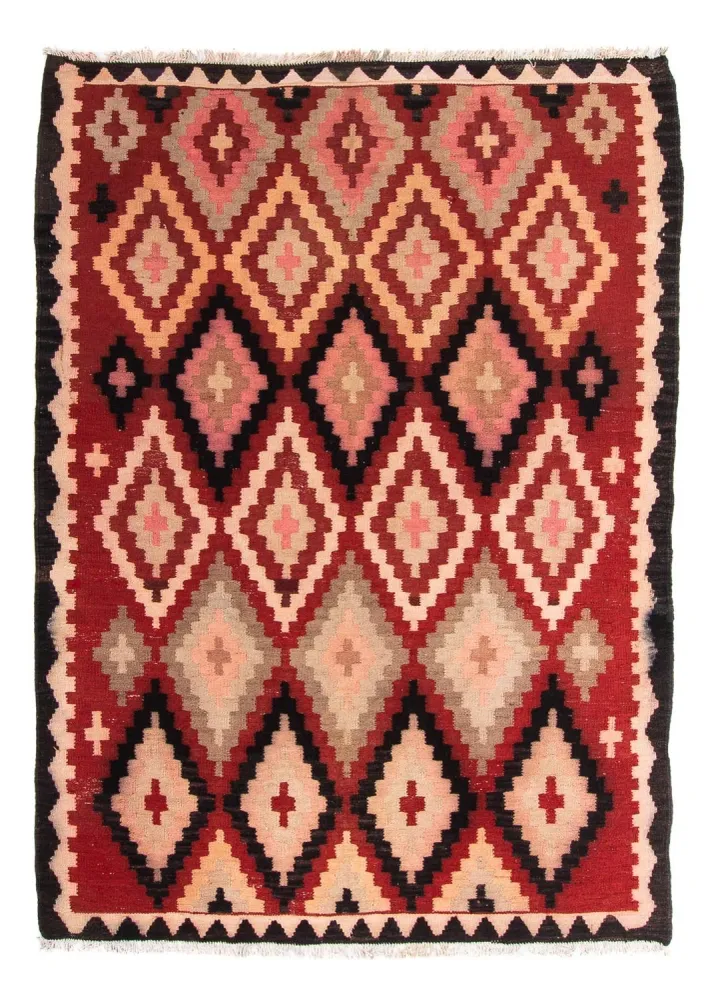 Kelimteppe - Gammelt - 220 x 160 cm - flerfarget