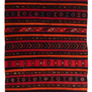 Kelimteppe - Gammelt - 220 x 170 cm - flerfarget